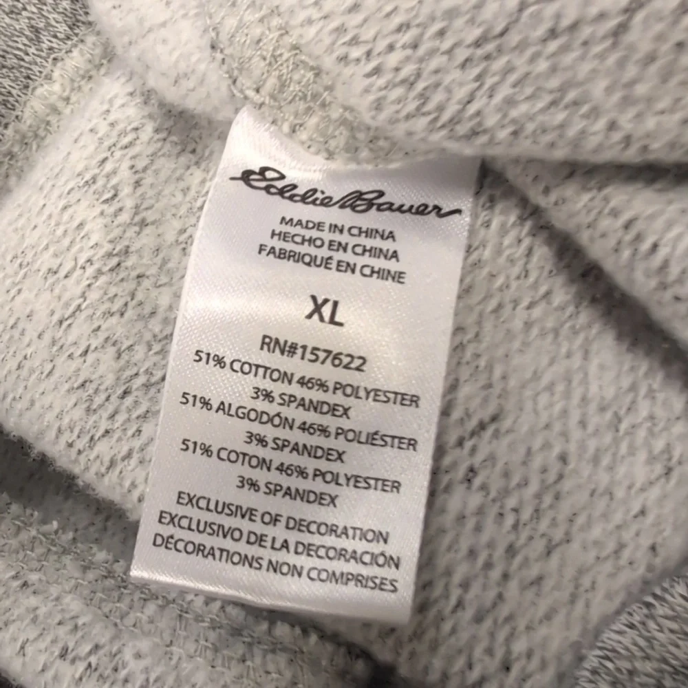 Eddie Bauer Men’s Gray Lounge Sweatpants XL Drawstring Cozy Knit